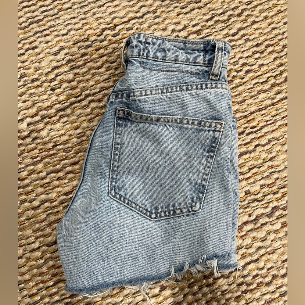 Zara High Waisted Cut-off Jean Shorts